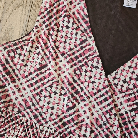 Nine & Co By Nine West Pretty Patterned Dress-Women’s Size Large Sleeveless - Picture 3 of 8